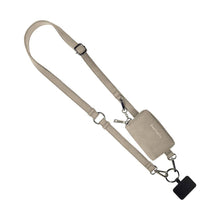 Load image into Gallery viewer, Clip &amp; Go Brushed Vegan Leather Phone Lanyard - Rfid Pouch