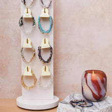 Load image into Gallery viewer, Mini Stone w/Chain Stacking Bracelet - Amazonite/Gold