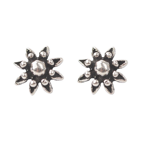 Sterling Silver Stud Flower