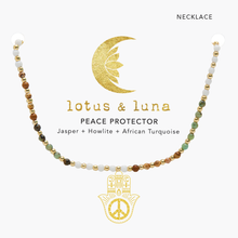 Load image into Gallery viewer, Peace Protector 2mm Beaded Healing Necklace (Gold)
