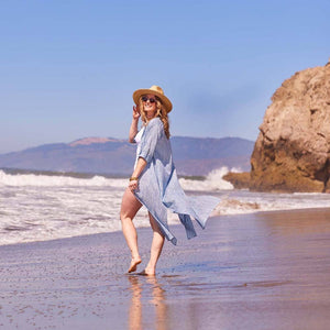 SURI NAVY Shirt Dress