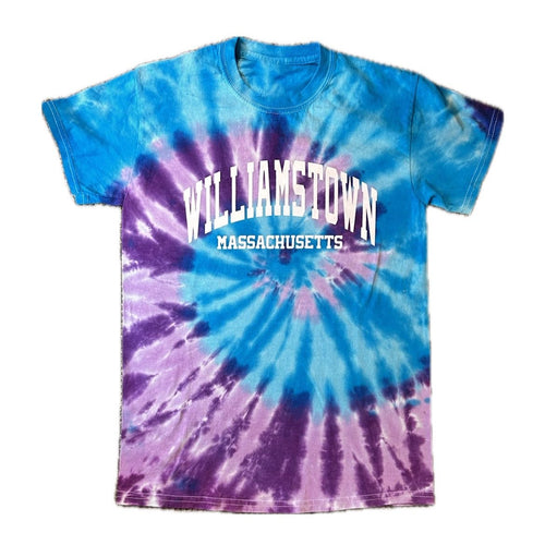 blue/purple tie dye Williamstown T shirt