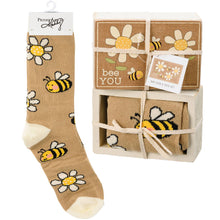 Load image into Gallery viewer, Bee You Box Sign And Sock Set
