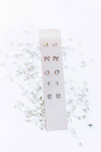 Screwback Stud Earrings - Sadie - Silver