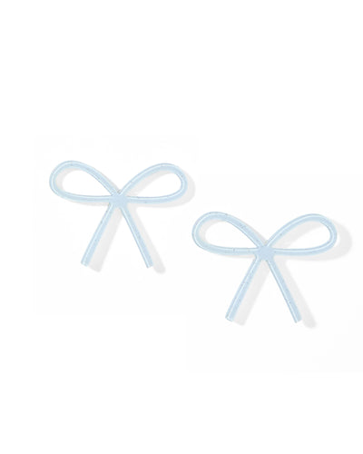 Lola Bow - Baby Blue - Earrings