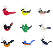 Load image into Gallery viewer, Mini Glass Christmas Tree w/ Bird Ornaments