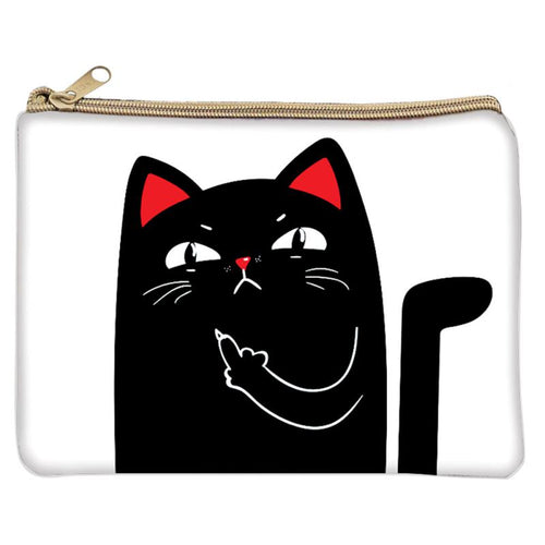 Black Cat Statement Kitty Coin purse