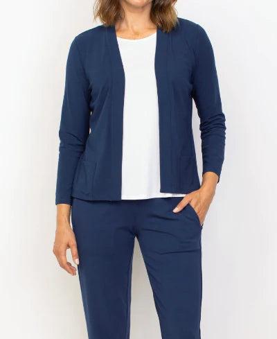 CORE TRAVEL SOLID OPEN FRONT JACKET NAVY