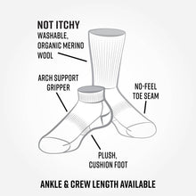 Load image into Gallery viewer, Organic Wool Urban Hiker Ankle Socks