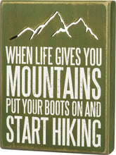Load image into Gallery viewer, Start Hiking Box Sign