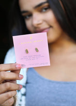 Load image into Gallery viewer, New Moon Gold Earrings - NATURAL BEAUTY/LEAF