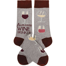 Load image into Gallery viewer, Awesome Wine Drinker Socks