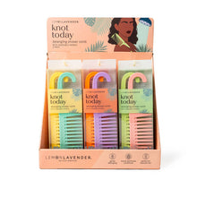 Load image into Gallery viewer, Lemon Lavender Knot Today Detangling Shower Comb