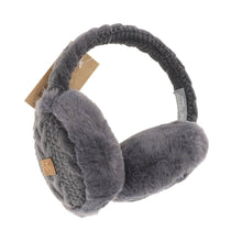 Load image into Gallery viewer, Cable Knit Faux Fur Earmuff EM3661