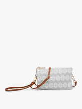 Load image into Gallery viewer, M013DIA Riley Woven Diamond Pattern 3 Compartment Crossbody