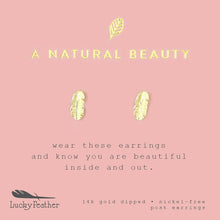 Load image into Gallery viewer, New Moon Gold Earrings - NATURAL BEAUTY/LEAF