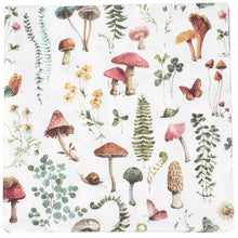 Load image into Gallery viewer, Mushroom Study Dinner Napkin