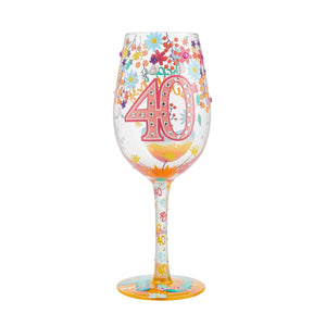 Lolita Wine Glass Happy 40th Birthday