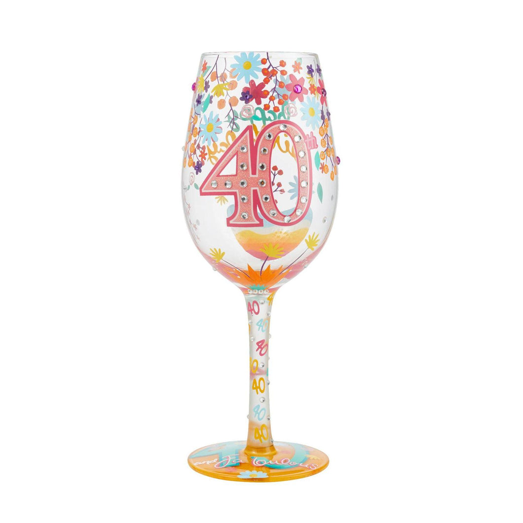 Lolita Wine Glass Happy 40th Birthday