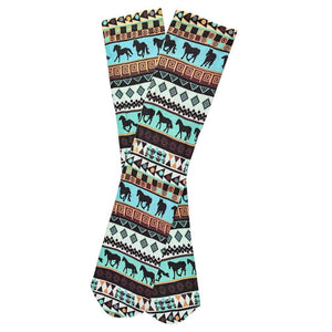 Tribal Horses Thin Riding Socks