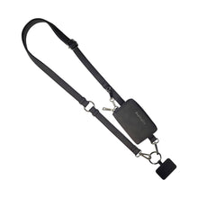 Load image into Gallery viewer, Clip &amp; Go Brushed Vegan Leather Phone Lanyard - Rfid Pouch