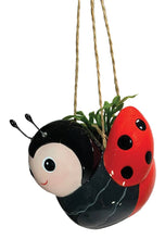 Load image into Gallery viewer, Mini Bee &amp; Ladybug Hanging Planters