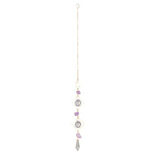 Load image into Gallery viewer, SUN WITH AMETHYST DOUBLE TRIANGLE CRYSTAL SUNCATCHER