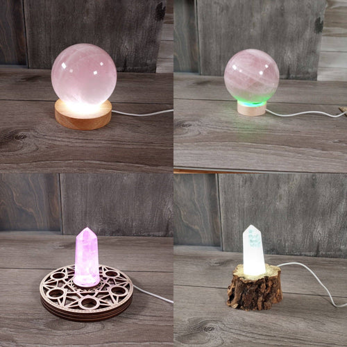 LED Crystal Display Light Stand