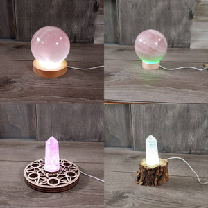 LED Crystal Display Light Stand