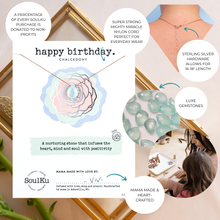 Load image into Gallery viewer, Chalcedony Luxe Necklace for Happy Birthday - BRNK21