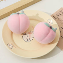 Load image into Gallery viewer, Flocked PU Realistic Peach Squeeze Toy
