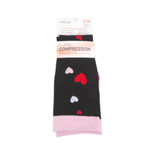 Load image into Gallery viewer, Scattered Hearts Valentine Knee High Compression Socks