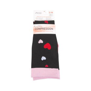 Scattered Hearts Valentine Knee High Compression Socks