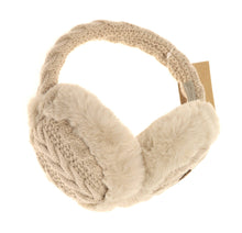 Load image into Gallery viewer, Cable Knit Faux Fur Earmuff EM3661