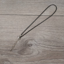 Load image into Gallery viewer, Waxed Cord Black 2 mm with Clasp for Pendants