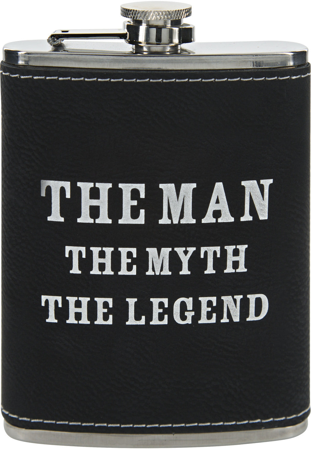 The Man The Myth The Legend - PU Leather & Stainless Steel 8 oz Flask