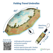 Load image into Gallery viewer, Monet "Poppy Field" Folding Travel Umbrella