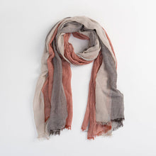 Load image into Gallery viewer, Tonal Gauze Stripe Summer Lightweight Sheer Scarf