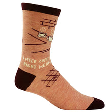 Load image into Gallery viewer, Women&#39;s I Need Coffee Right Meow Socks Funny Cat Lover Sock