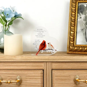 Father - 3.5" Acrylic Heart Plaque