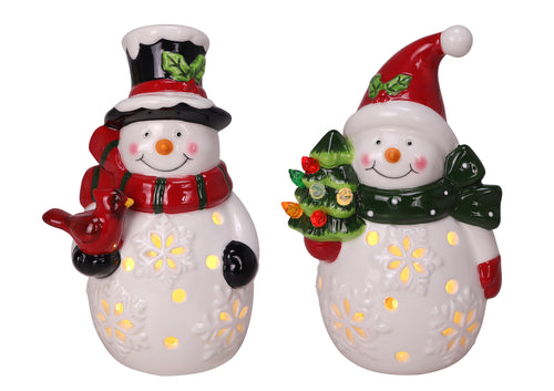 Mr Frost LED lantern Snowman