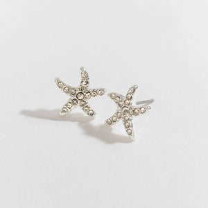Silver Starfish Ear Sense Stud Earrings