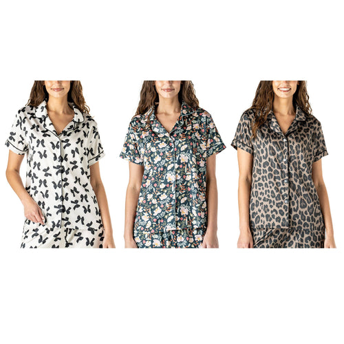 Hello Mello Bow So Lovely Satin Pajama Top