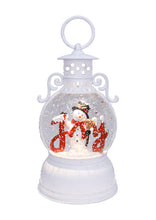 Load image into Gallery viewer, 9.375&quot; Joyful Snowman Glitter Lantern