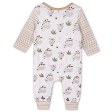 Load image into Gallery viewer, Sloth Koala Raglan Baby Jumpsuit (Organic Cotton)