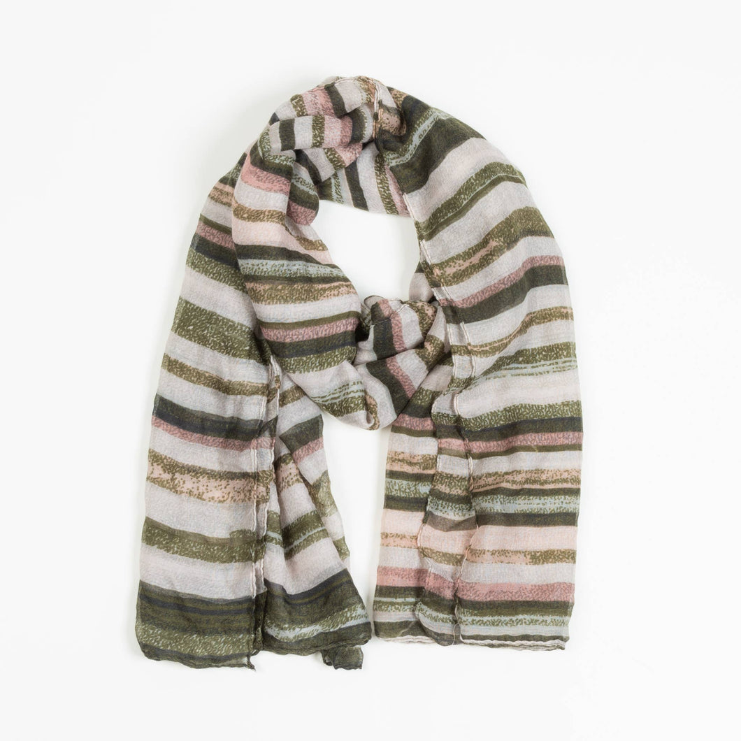 Dayton Lightweight Striped Sheer Scarf