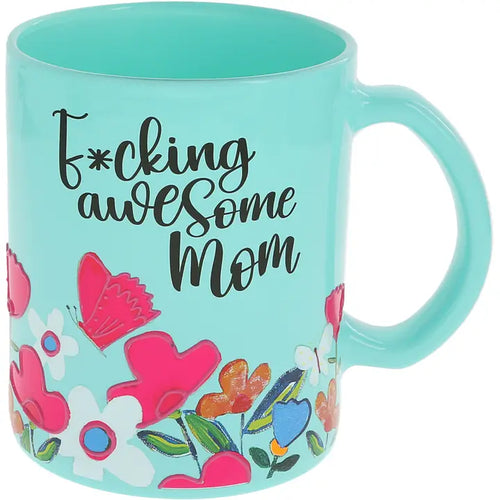 Awesome Mom - 18 oz Glass Mug