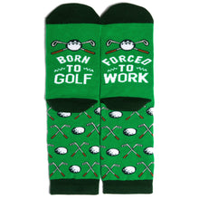 Load image into Gallery viewer, Born to Golf, Forced to Work Socks