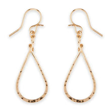 Load image into Gallery viewer, F6 Small Hammered Teardrop Dangle Earring