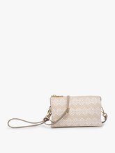 Load image into Gallery viewer, M013DIA Riley Woven Diamond Pattern 3 Compartment Crossbody